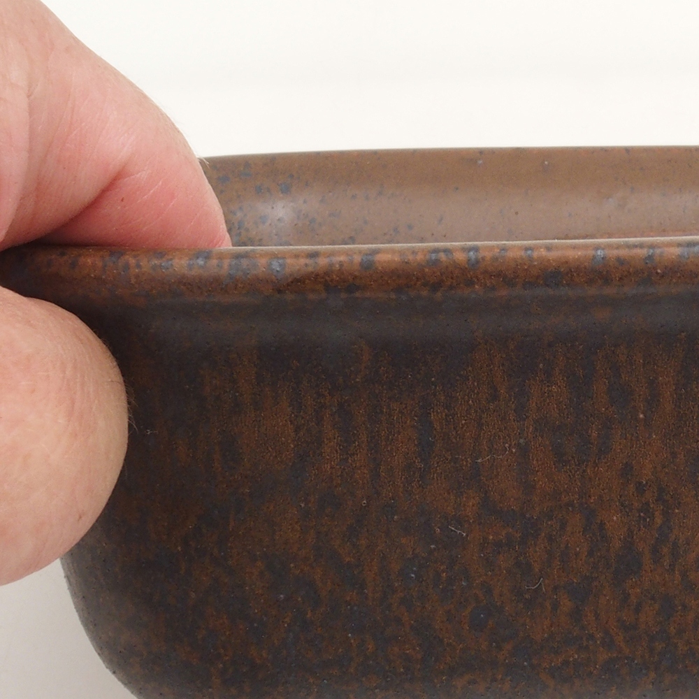 Bonsai miska H36 - 17 x 15 x 7,5 cm. - hnědá