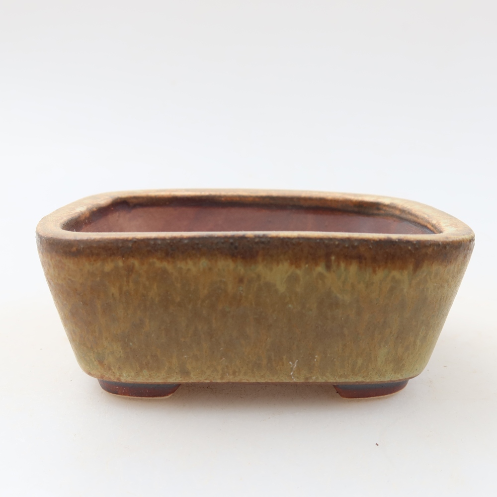 Keramická bonsai miska 10 x 8,5 x 4 cm, barva zelená