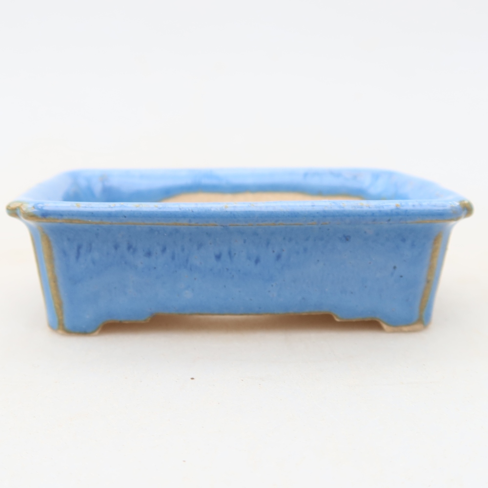 Keramická bonsai miska 7 x 5 x 2 cm, barva modrá