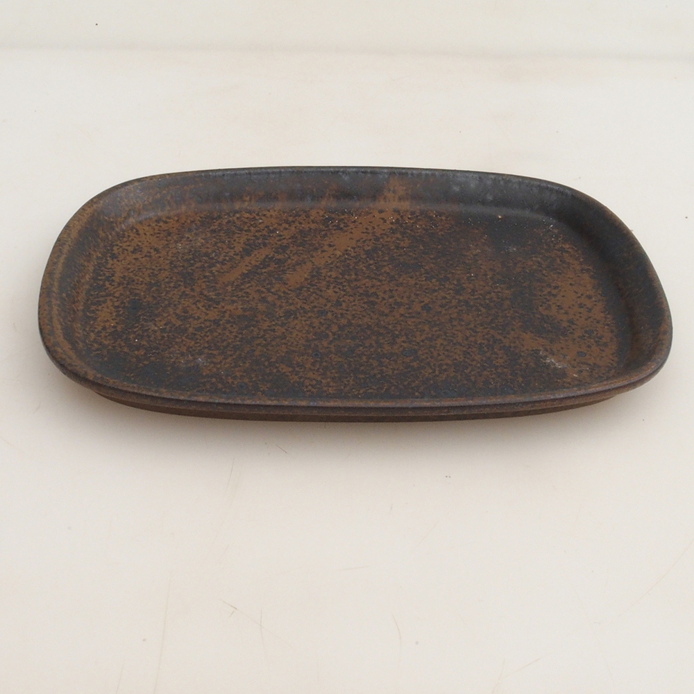 Keramická podmiska H25 - 20,5 x 14,5 x 1,5 cm  - hnědá