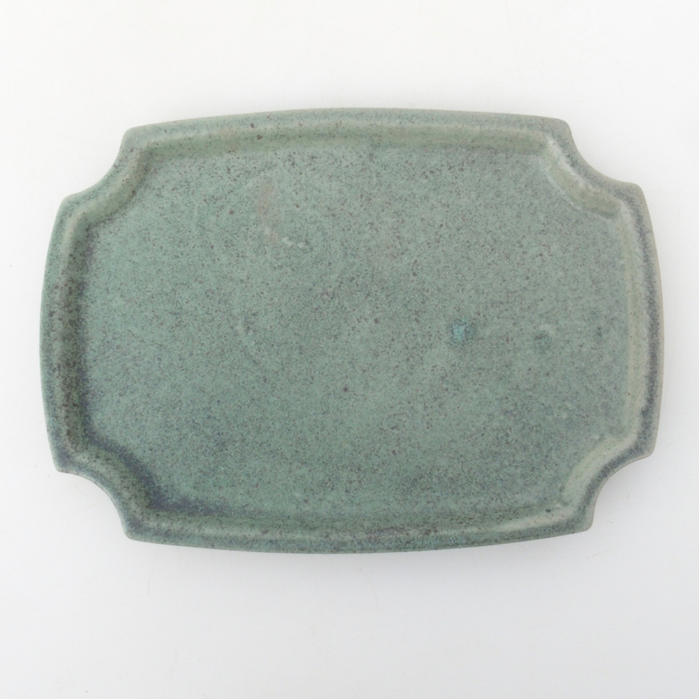 Keramická podmiska H03 - 17 x 12,5 x 1 cm   - zelená