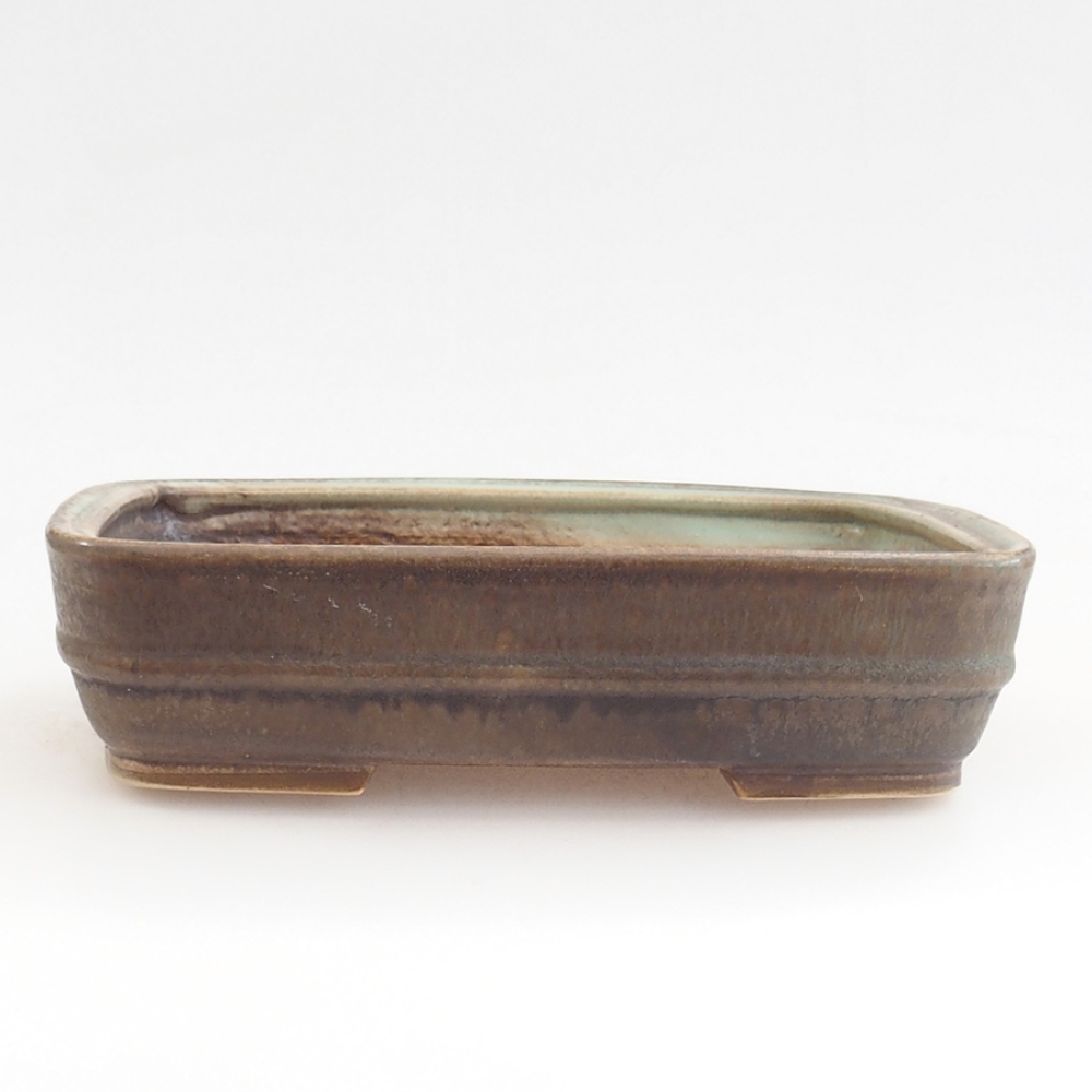 Keramická bonsai miska 21,5 x 17,5 x 5,5 cm, barva hnědá