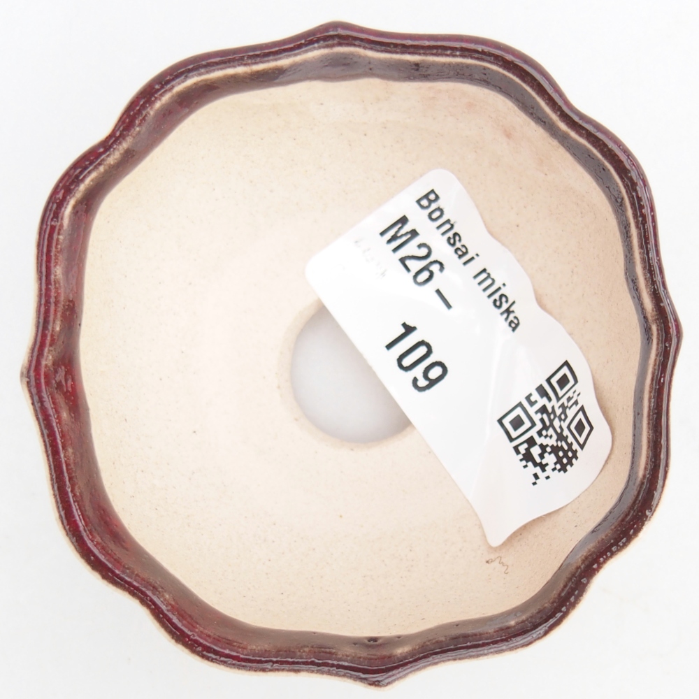 Mini bonsai miska 6 x 6 x 3 cm, barva červená