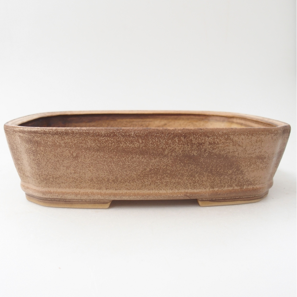 Keramická bonsai miska 24,5 x 21,5 x 6,5 cm, barva béžová