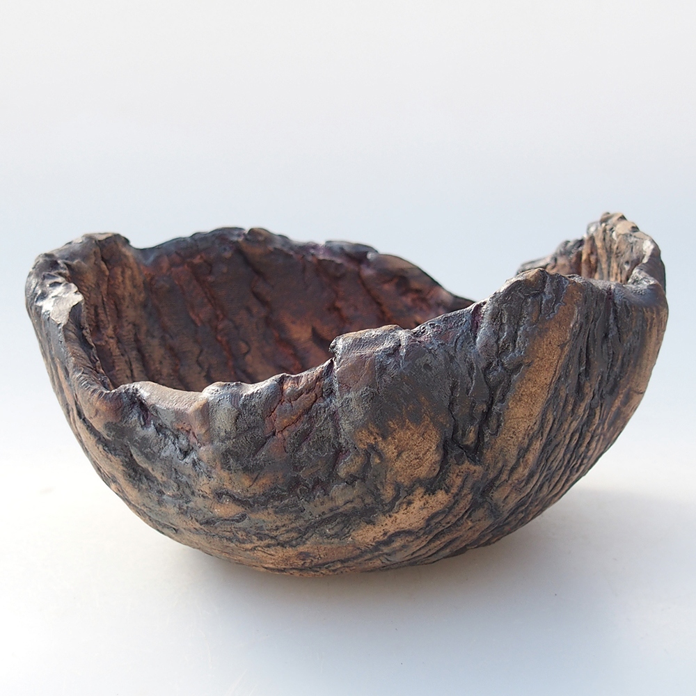 Keramická Skořápka 13,5 x 12,5 x 7,5 cm , barva hnědá