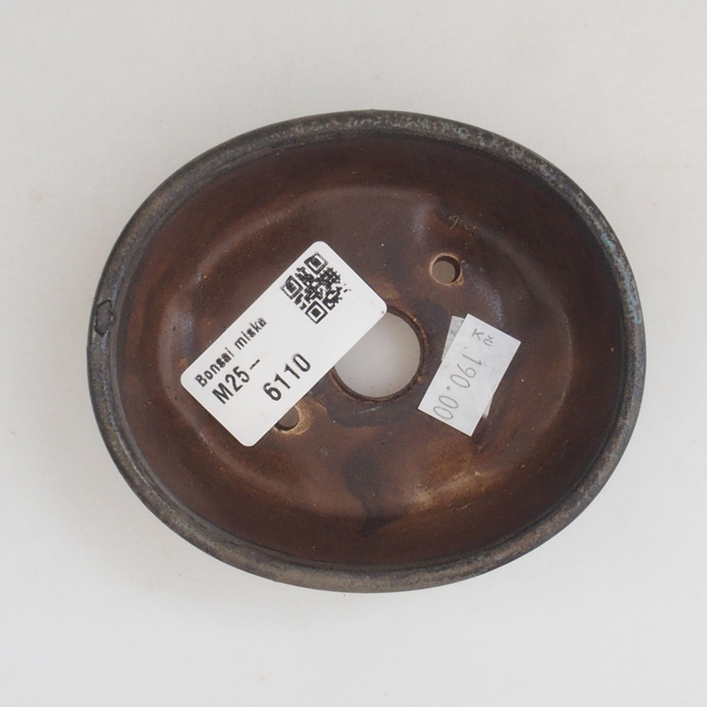 Keramická bonsai miska 9,5 x 8 x 3 cm, barva modrá