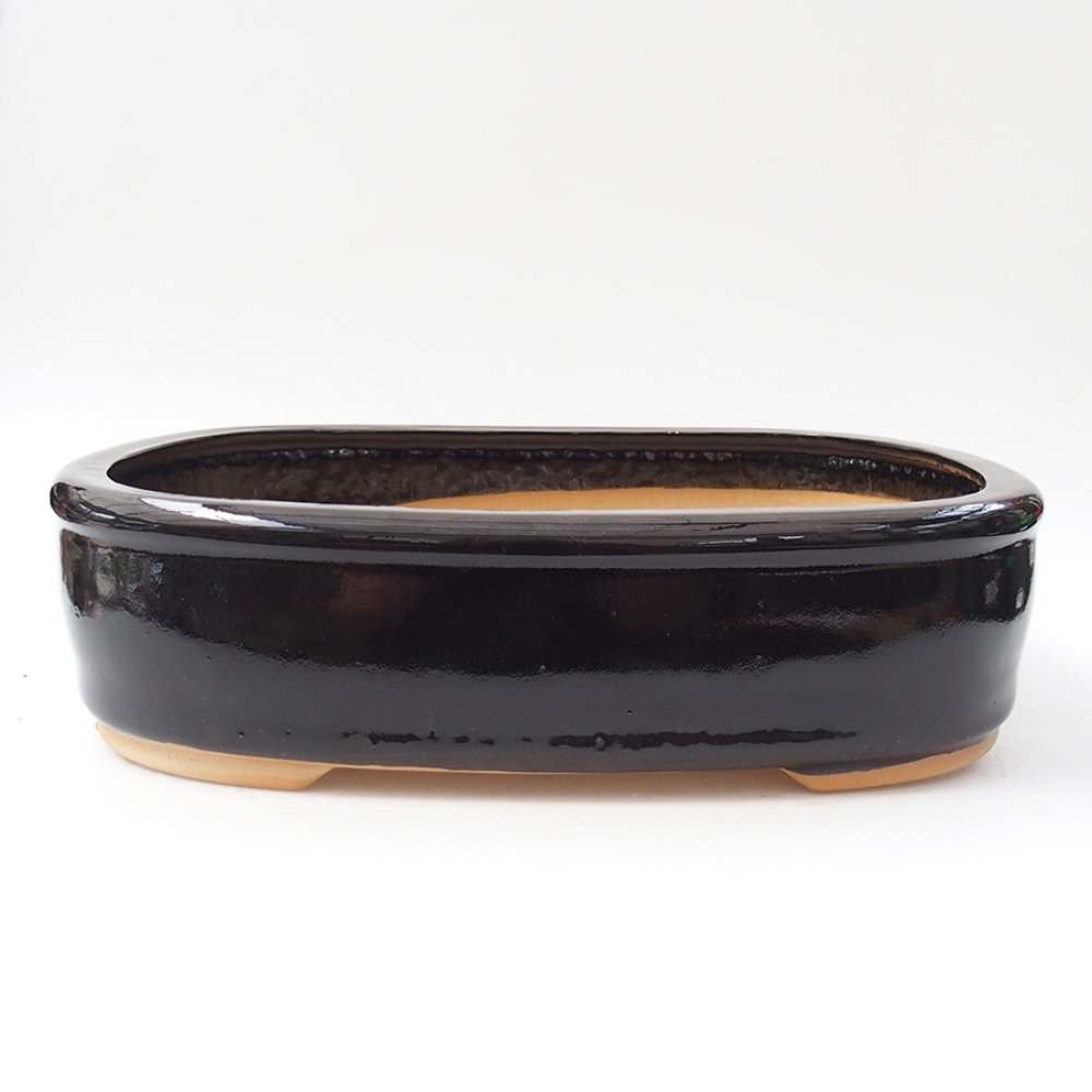 Keramická bonsai miska 31,5 x 26 x 8 cm, barva černá