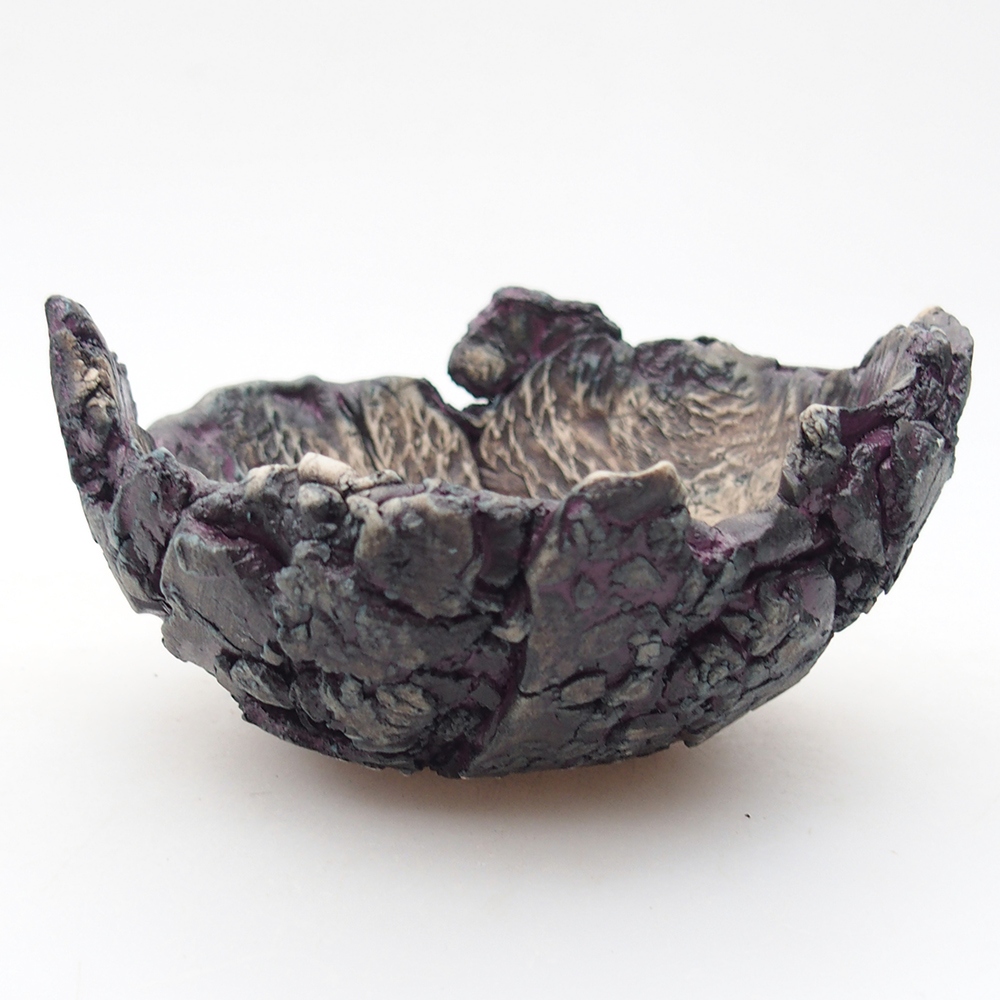 Keramická Skořápka 11 x 10 x 6 cm , barva fialová