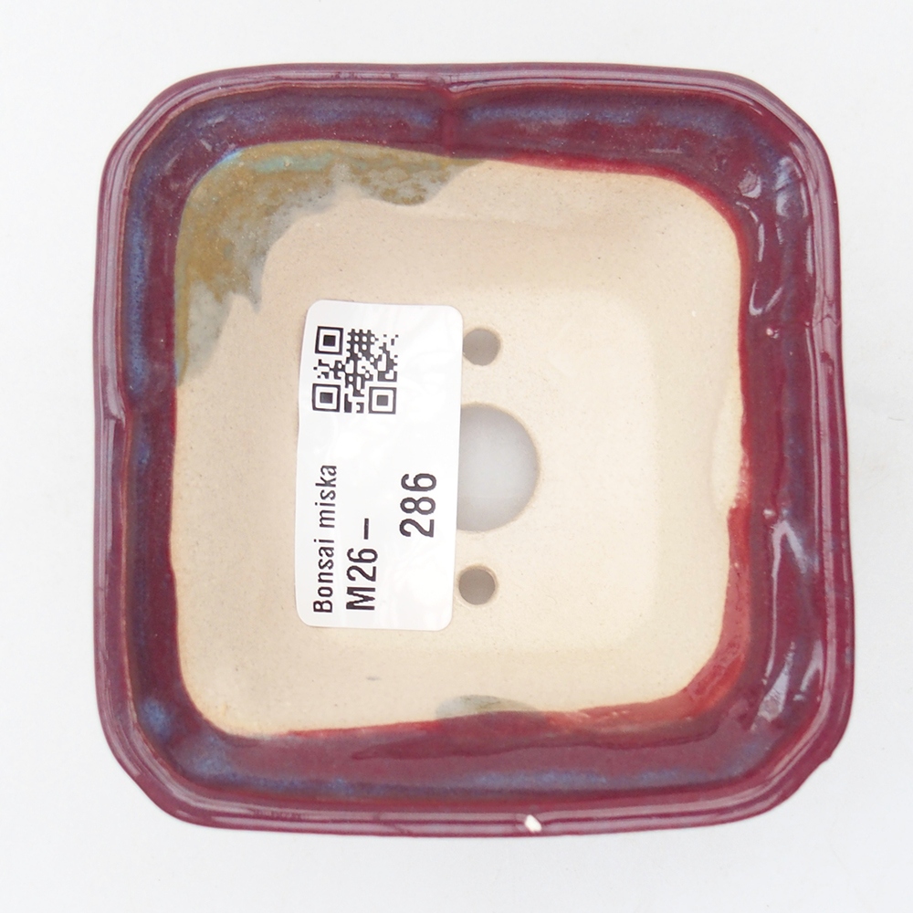 Mini bonsai miska 7,5 x 7,5 x 4,5 cm, barva vínová