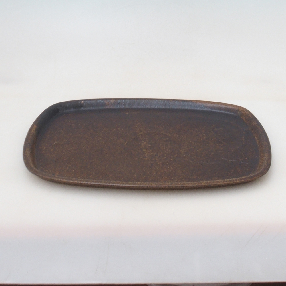 Keramická podmiska H09 - 28,5 x 19,5 x 1,5 cm - hnědá