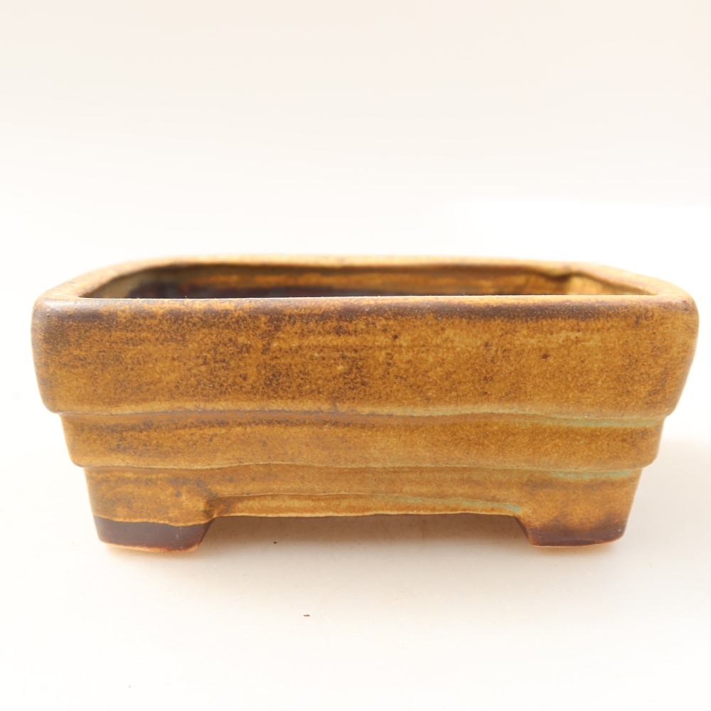 Keramická bonsai miska 9,5 x 7,5 x 3,5 cm, barva zelená
