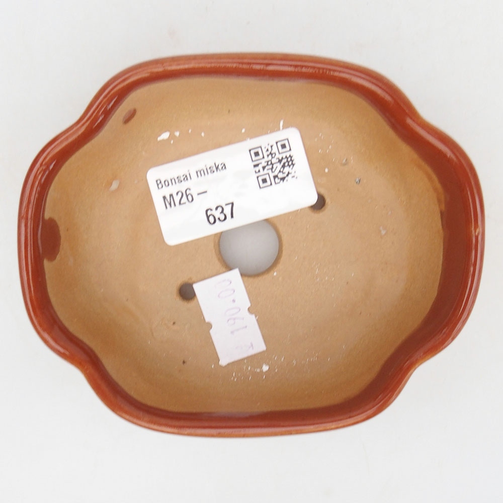 Keramická bonsai miska 10,5 x 8,5 x 3,5 cm, barva hnědá