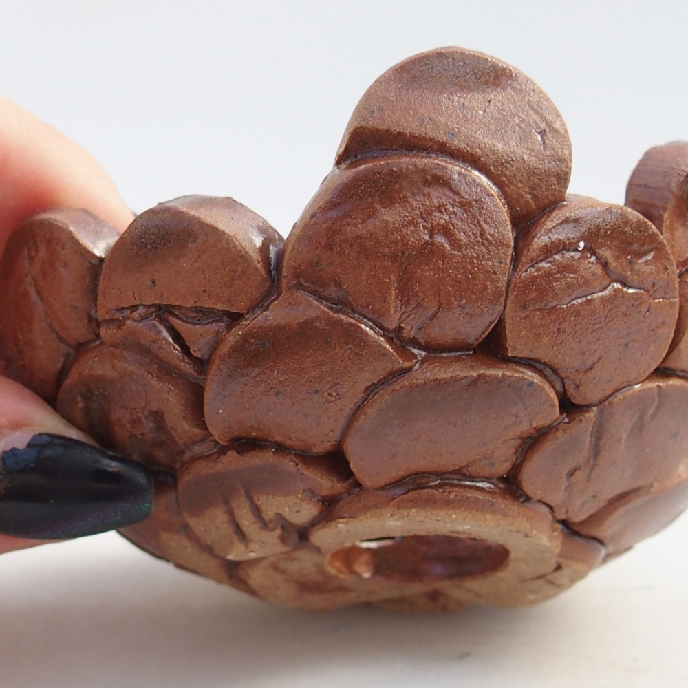 Keramická Skořápka 8,5 x 8,5 x 4 cm , barva hnědá