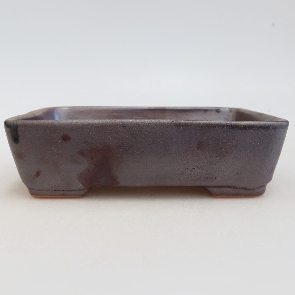 Keramická bonsai miska 18 x 13 x 5 cm, barva kovová
