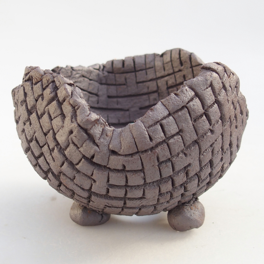 Keramická Skořápka 10 x 10 x 7,5 cm , barva kovová