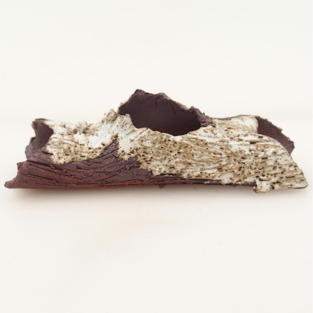 Keramická Skořápka  11 x 4 x 3 cm , barva béžová