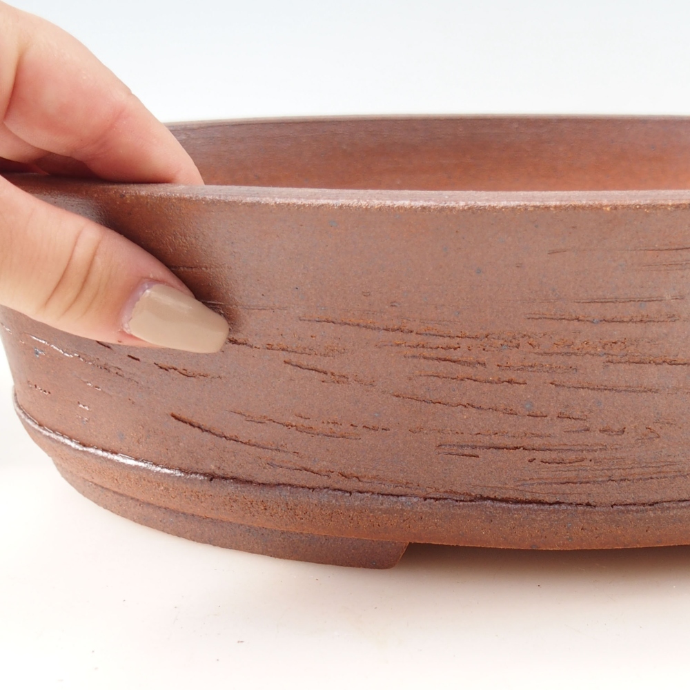 Bonsai miska 34 x 26 x 8 cm , barva hnědá
