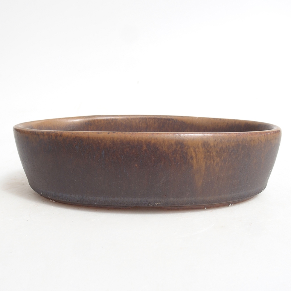 Keramická bonsai miska 16,5 x 11 x 4 cm, barva hnědá