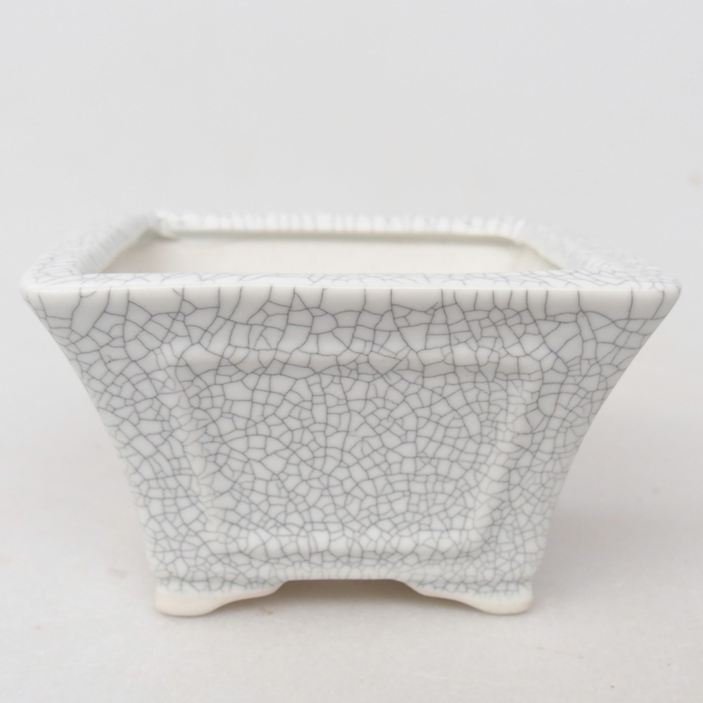 Keramická bonsai miska 8,5 x 8,5 x 5 cm, barva raku