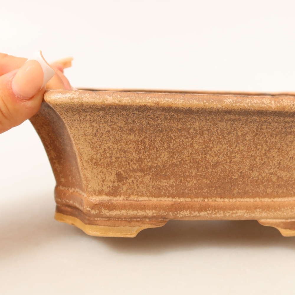 Keramická bonsai miska 18 x 15 x 6 cm, barva růžová