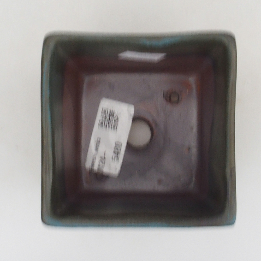 Keramická bonsai miska 8,5 x 8,5 x 8,5 cm, barva modrá