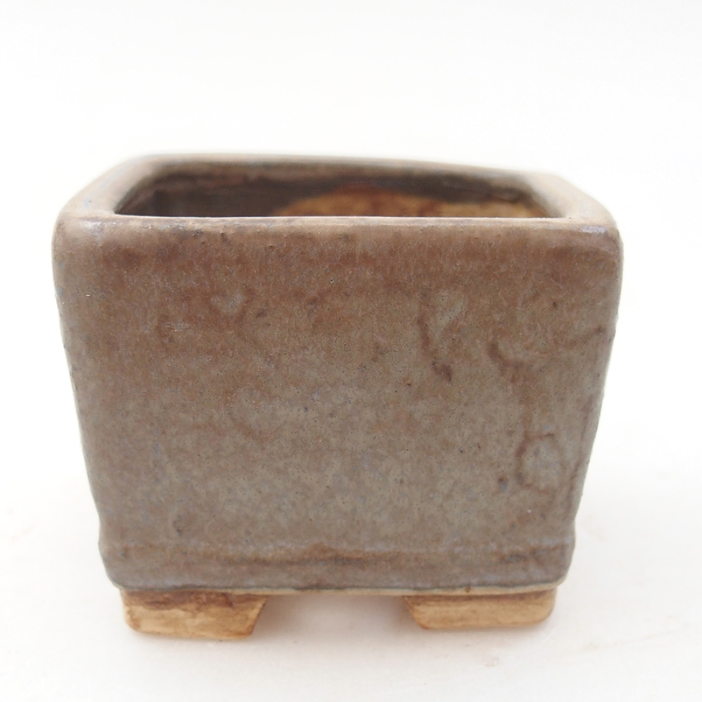 Keramická bonsai miska 6 x 6 x 4,5 cm, barva modrá