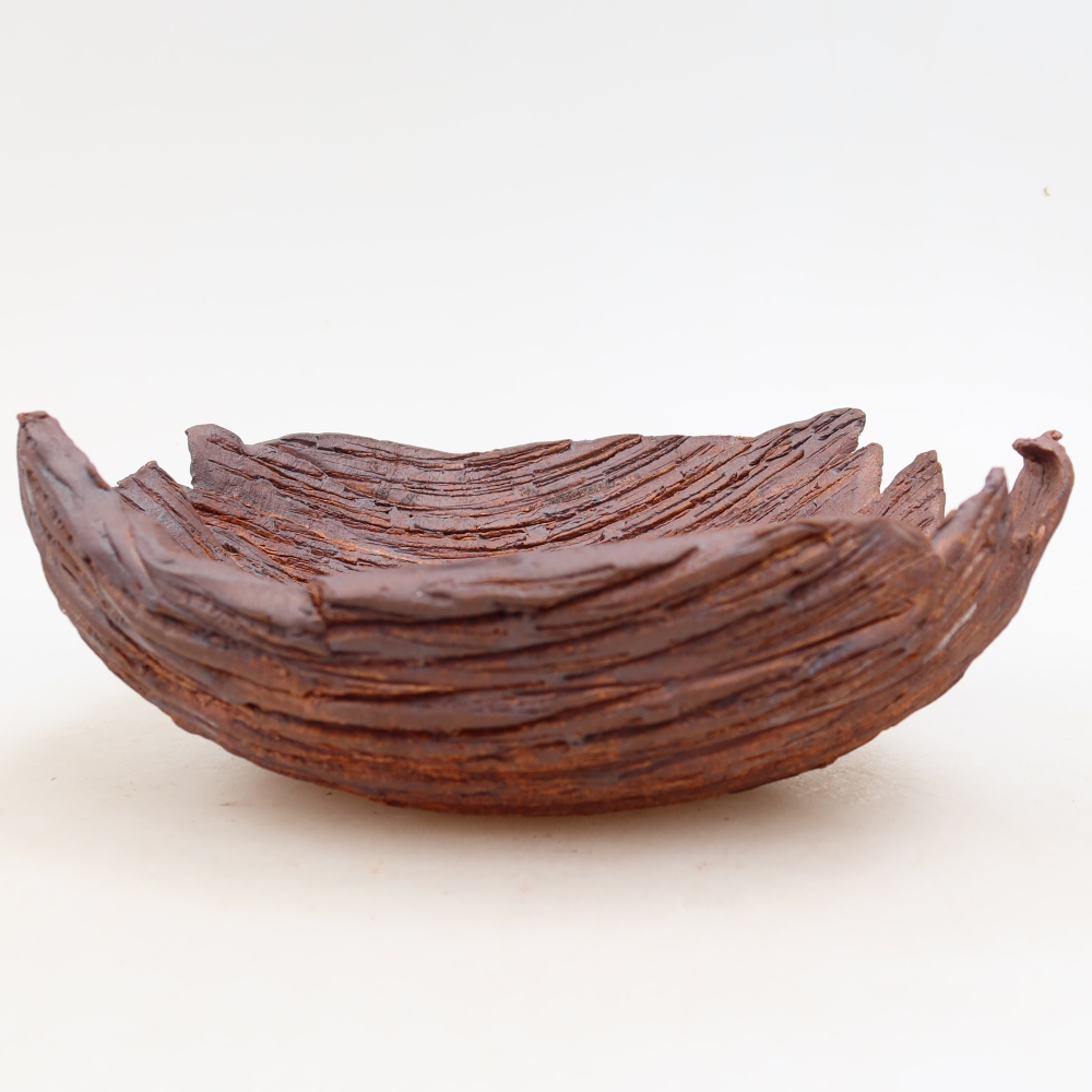 Keramická Skořápka  20 x 17,5 x 7 cm , barva hnědá