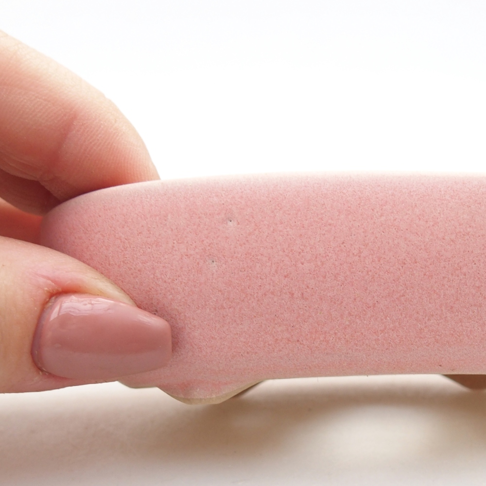 Keramická bonsai miska 9 x 6,5 x 2,5 cm, barva růžová