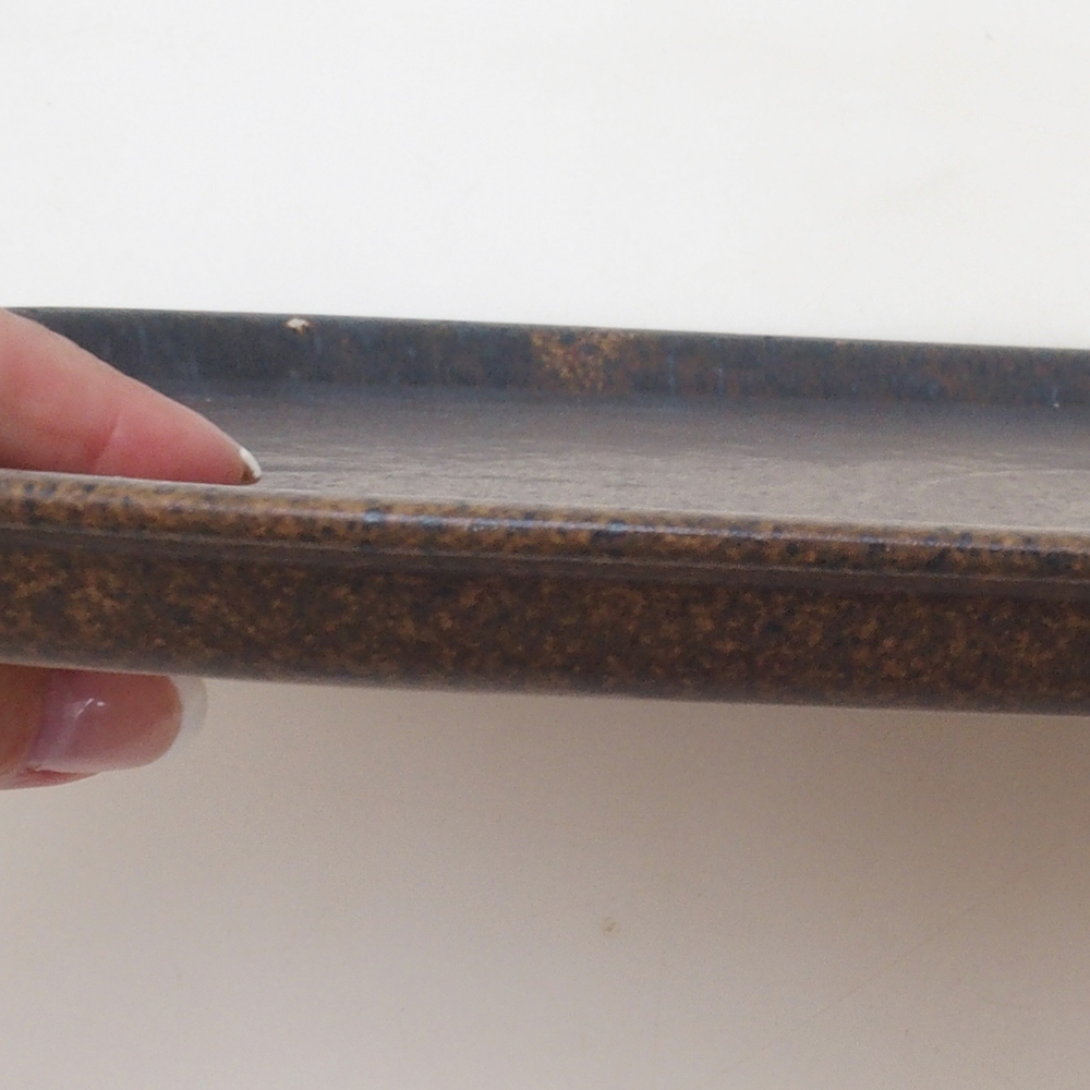 Keramická podmiska H10 - 34 x 23,5 x 1,5 cm - hnědá