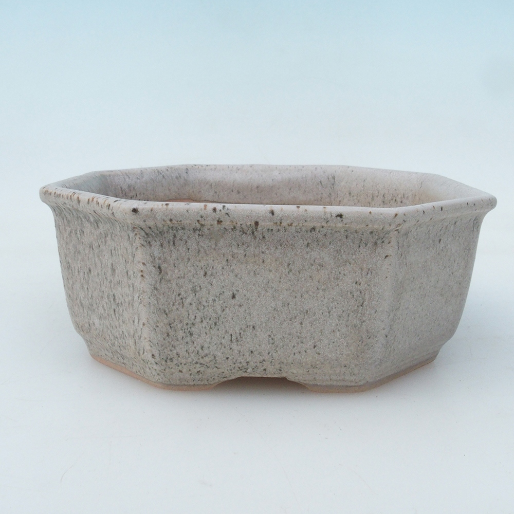 Bonsai miska + podmiska H13 - 12,5x12,5 x4,5 cm. - béžová