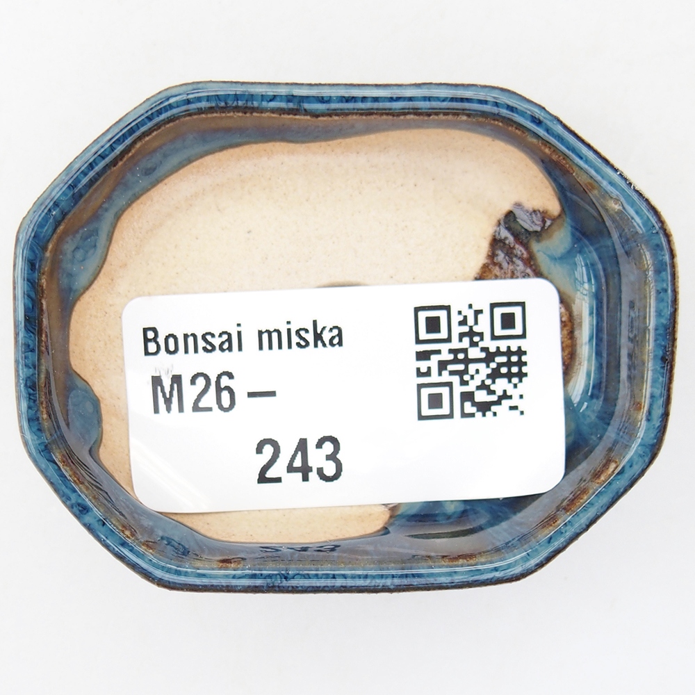 Mini bonsai miska 5,5 x 4 x 1,5 cm, barva modrá