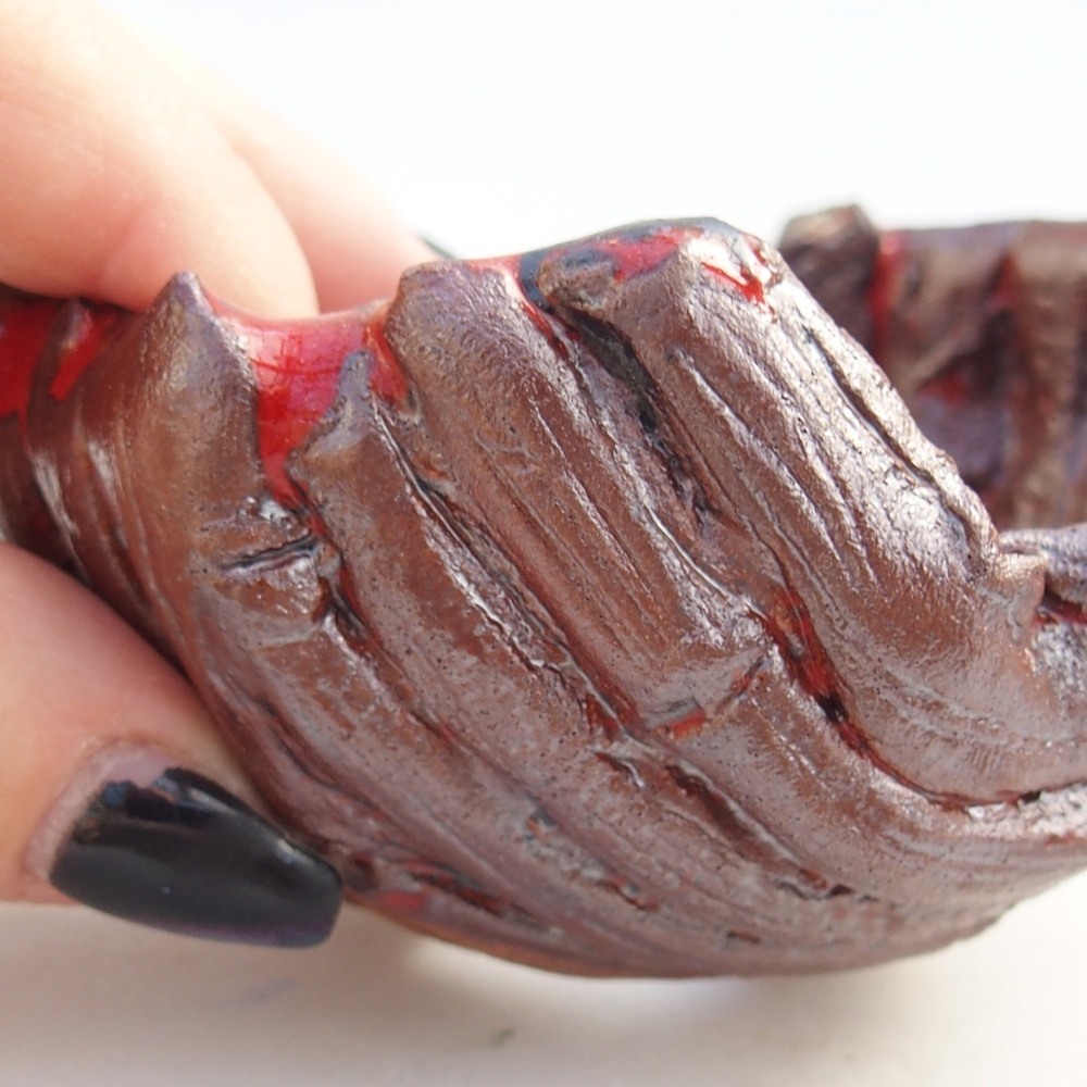 Keramická Skořápka 8 x 8 x 5,5 cm , barva hnědá