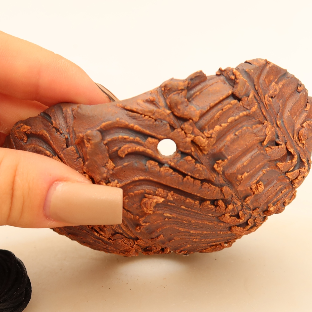 Keramická Skořápka na Kokedamu 10,5 x 9 x 6,5 cm , barva hnědá