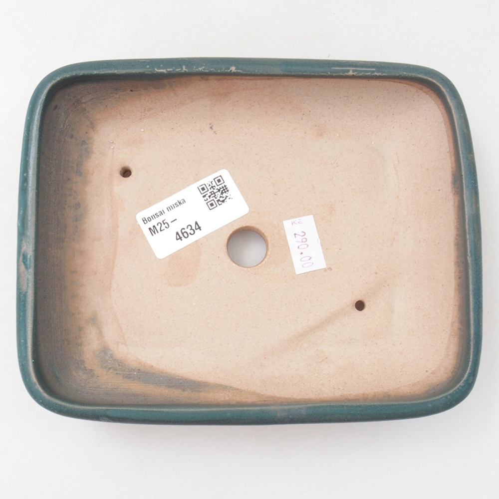 Keramická bonsai miska 17 x 13,5 x 3,5 cm, barva modrá