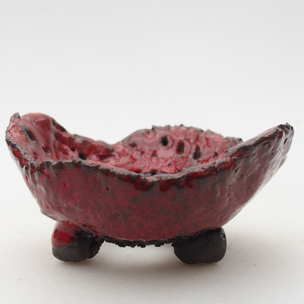 Keramická Skořápka  8,5 x 8 x 4,5 cm , barva červená