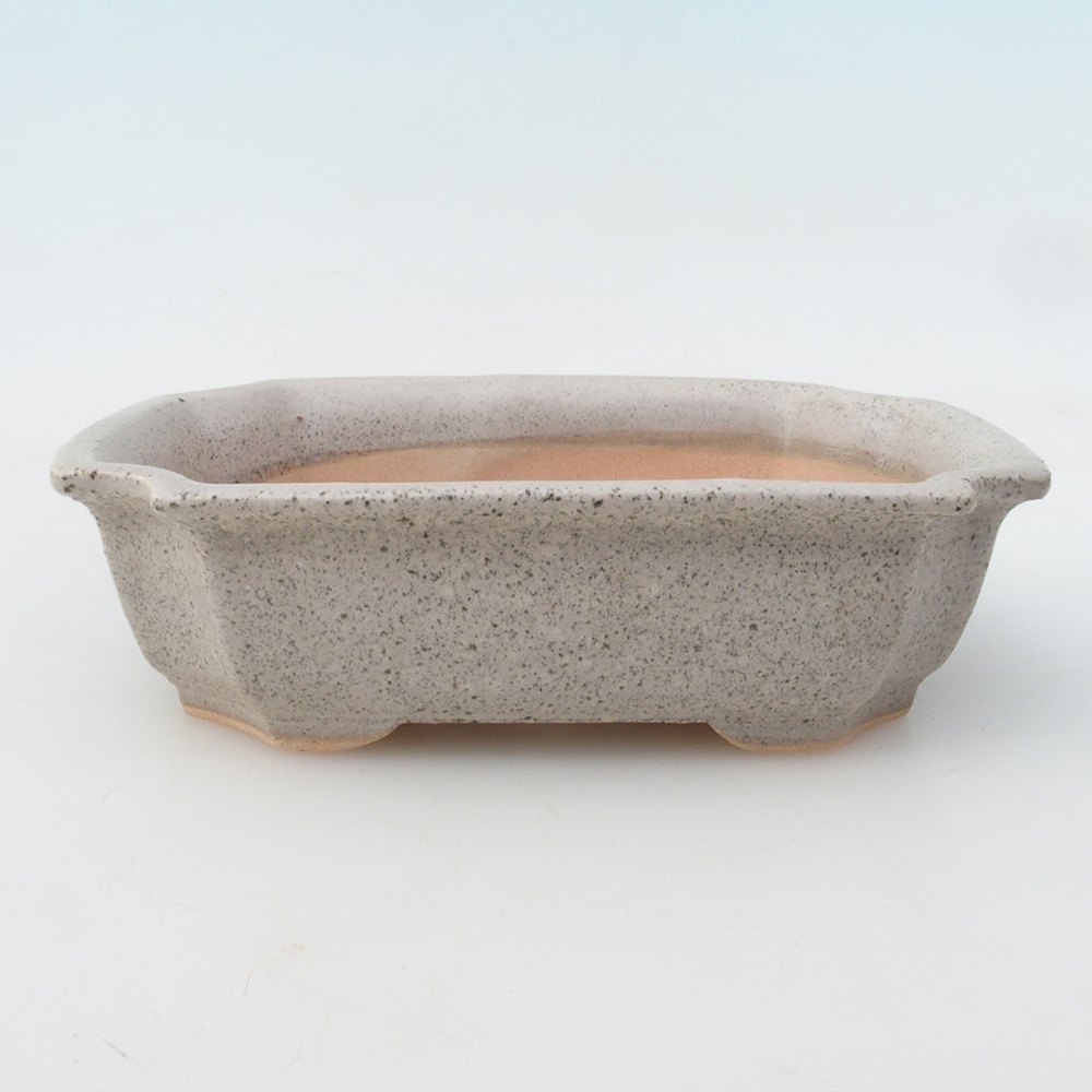 Bonsai miska + podmiska H17 - 15 x 10 x 4 cm. - béžová