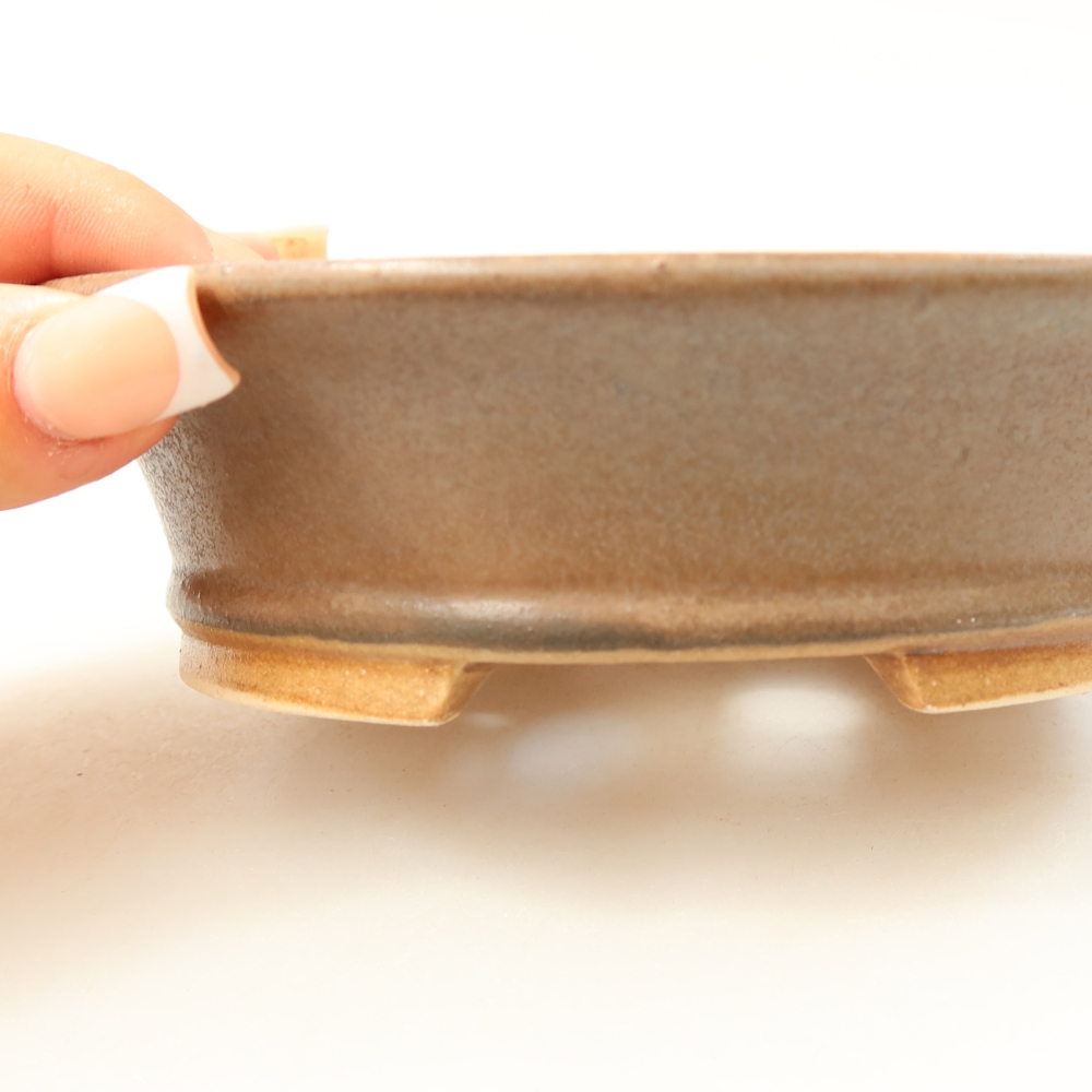 Keramická bonsai miska 14,5 x 12,5 x 4 cm, barva modrá