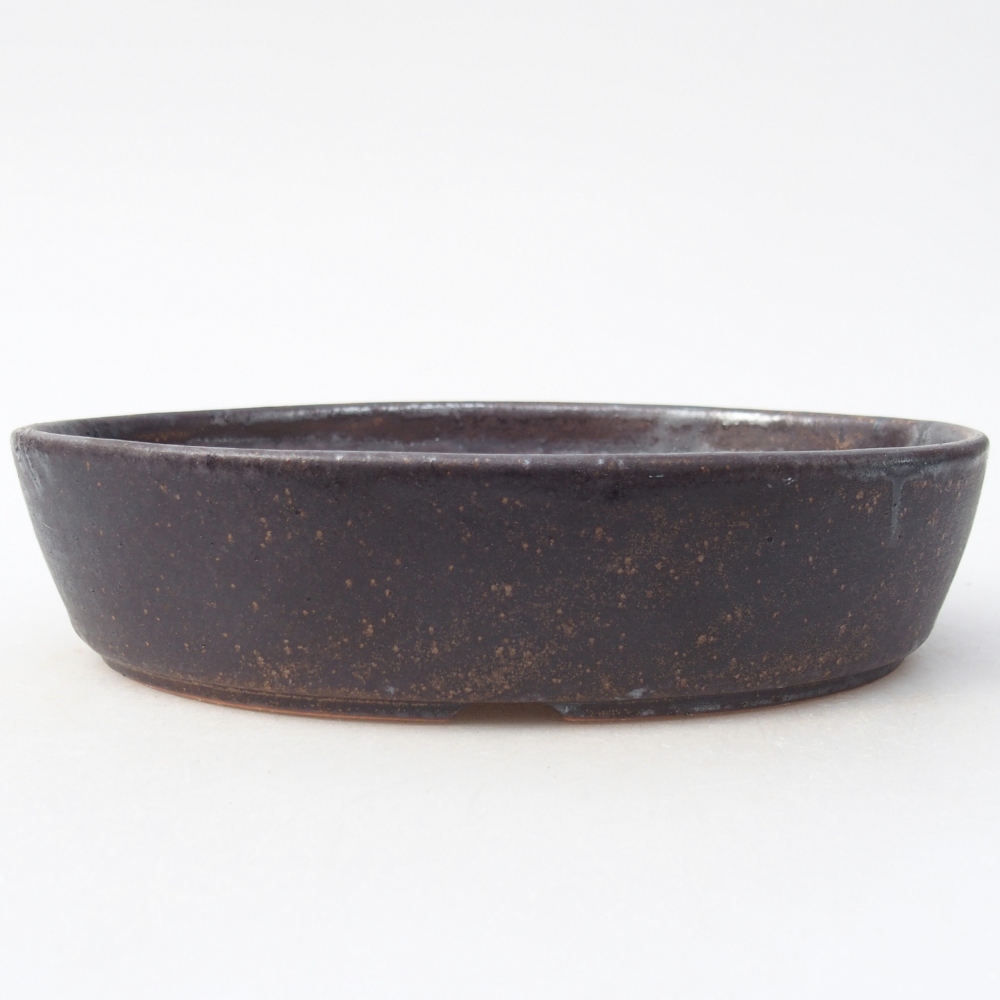 Keramická bonsai miska 18,5 x 13,5 x 4,5 cm, barva hnědá
