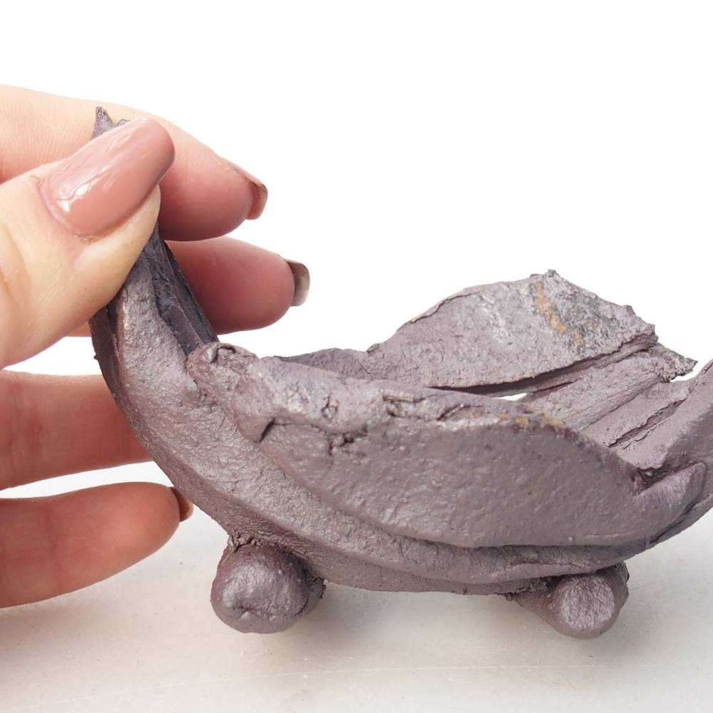 Keramická Skořápka 10 x 7,5 x 7 cm , barva kovová