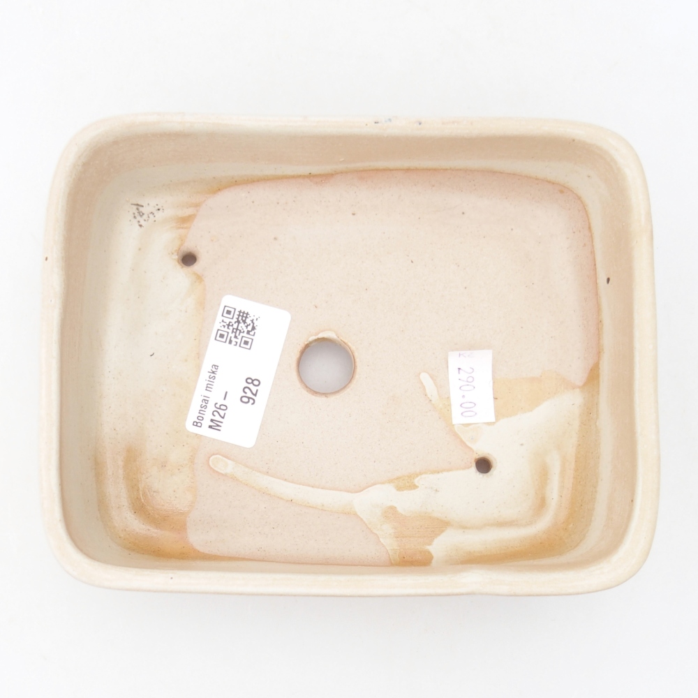 Keramická bonsai miska 15 x 12 x 4,5 cm, barva béžová