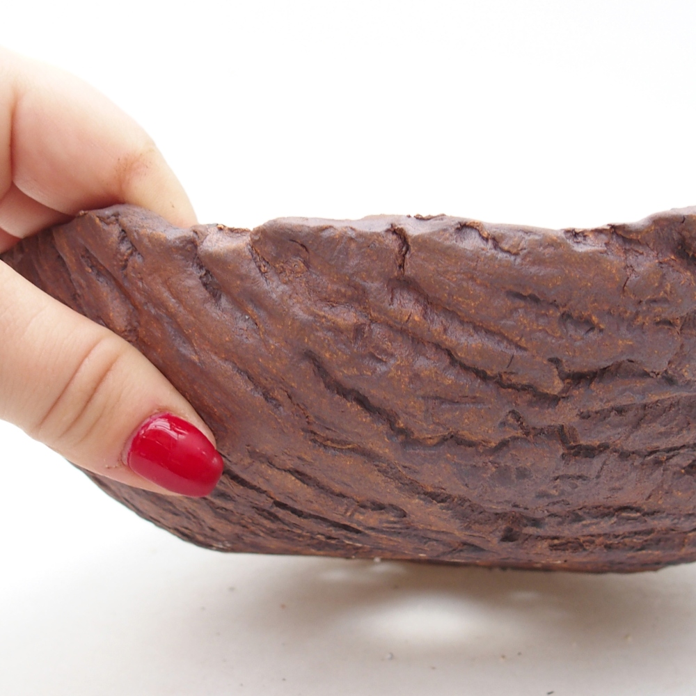 Keramická Skořápka  19,5 x 18 x 6,5 cm , barva hnědá