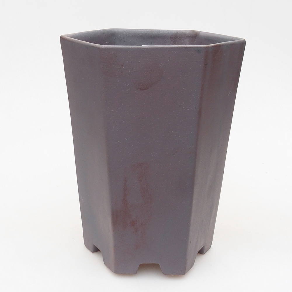 Keramická bonsai miska 13 x 11,5 x 17 cm, barva kovová