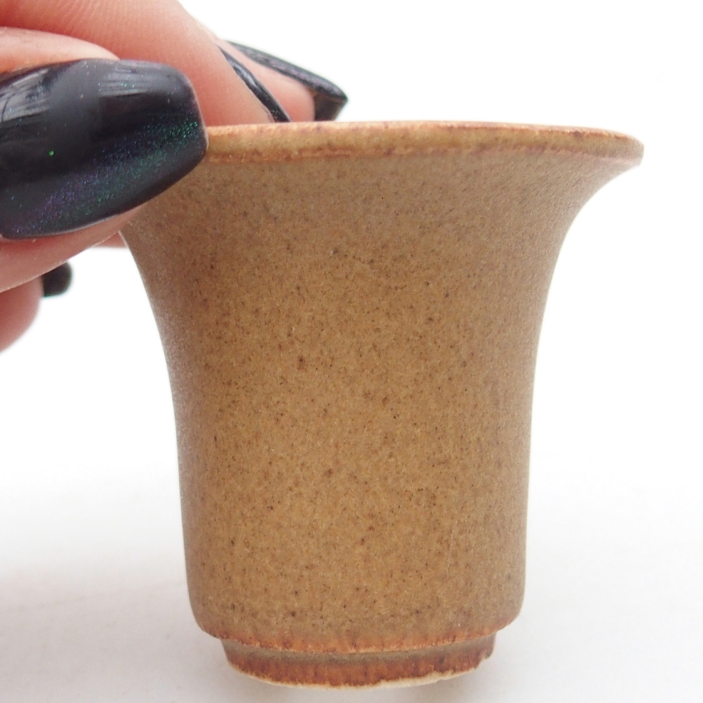 Mini bonsai miska 4,5 x 4,5 x 4 cm, barva hnědá