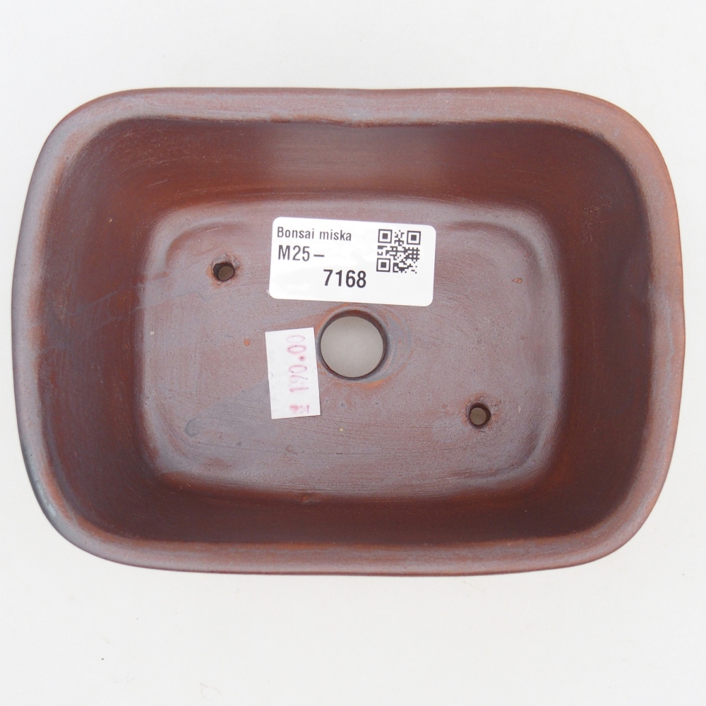 Keramická bonsai miska 13,5 x 10,5 x 6 cm, barva kovová