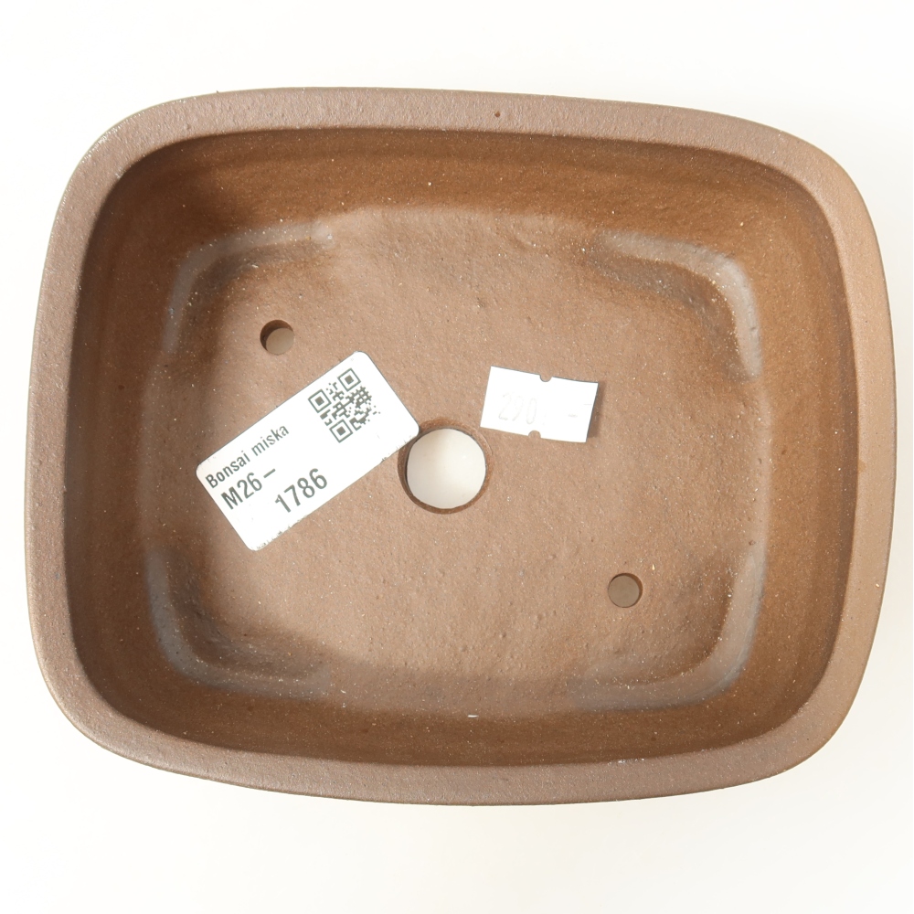 Keramická bonsai miska 14,5 x 11,5 x 4,5 cm, barva hnědá