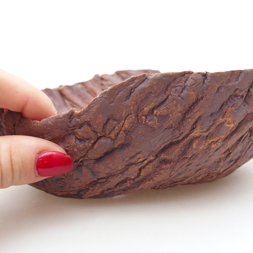 Keramická Skořápka  18,5 x 17,5 x 6 cm , barva hnědá