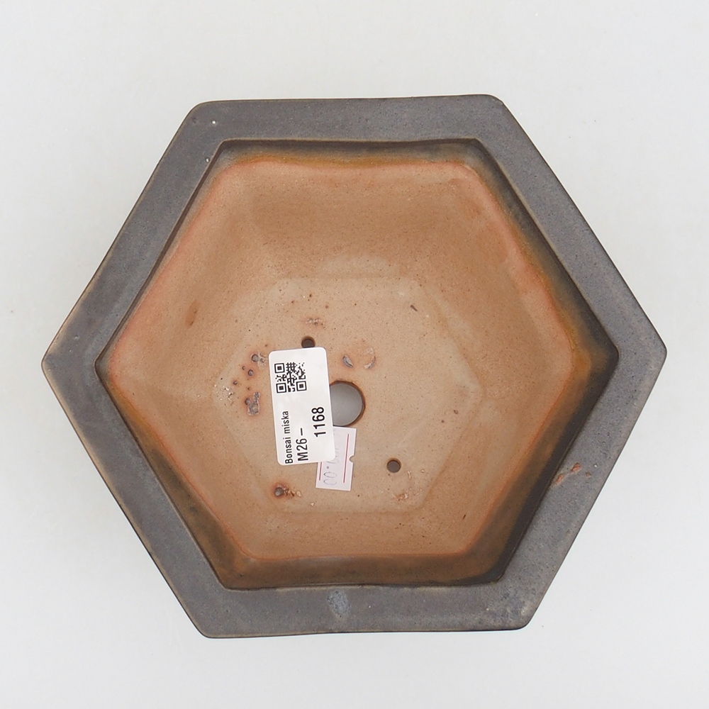 Keramická bonsai miska 18 x 16 x 9 cm, barva zelená