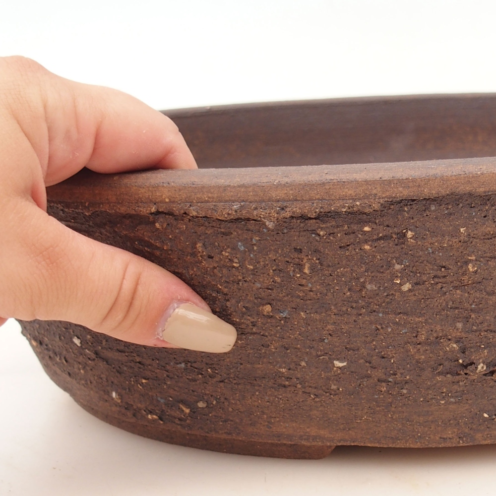Bonsai miska 32,5 x 26 x 8,5 cm , barva hnědá