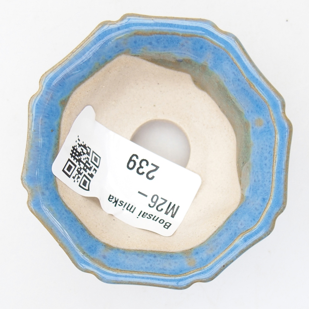 Mini bonsai miska 6 x 6 x 2,5 cm, barva modrá