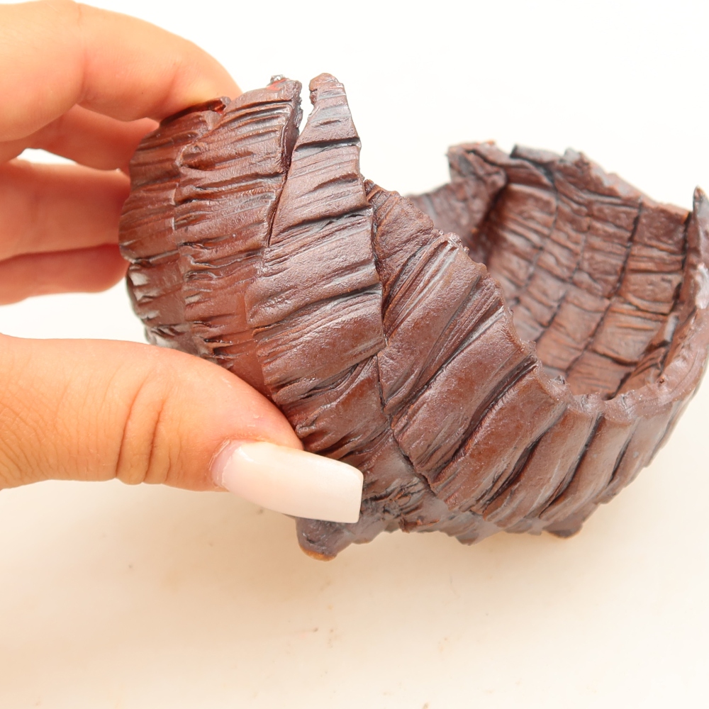 Keramická Skořápka  9,5 x 9,5 x 7 cm , barva hnědá